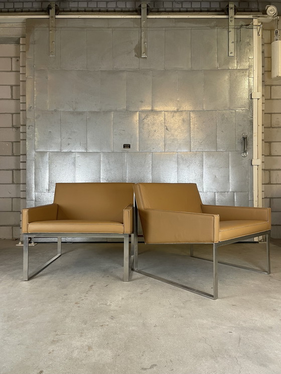 Image 1 of 2X Bernhardt Design Lounge Armchairs By Fabien Baron