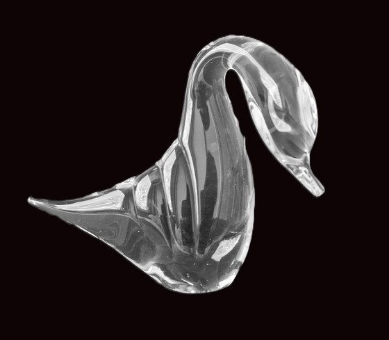 Image 1 of Fm Konstglas - Large Solid Swan