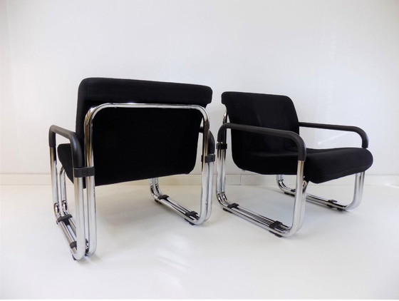 Image 1 of Set Of 2 Bauhaus Steel Armchairs (1970)