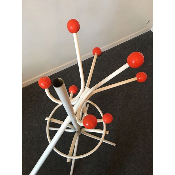 Image 1 of Vintage white metal coat rack, 1970