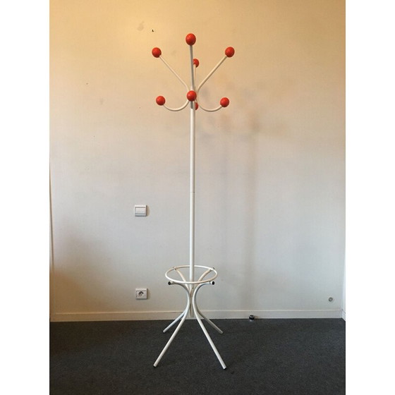 Image 1 of Vintage white metal coat rack, 1970