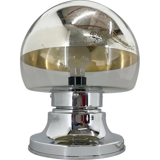 Image 1 of Vintage Italian chrome and glass table lamp, 1960s