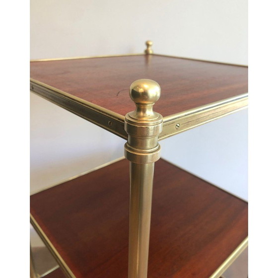 Image 1 of Divano vintage in mogano e ottone per Maison Jansen, Francia anni '40