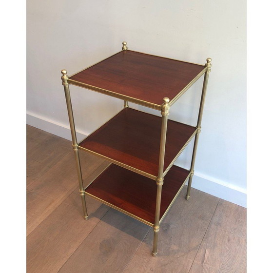 Image 1 of Divano vintage in mogano e ottone per Maison Jansen, Francia anni '40