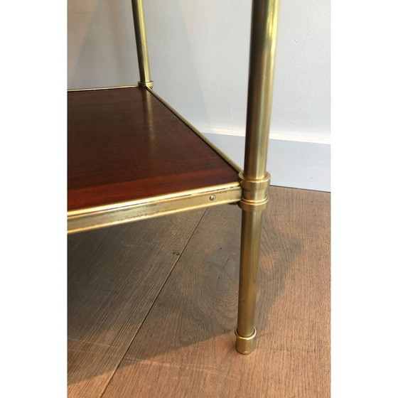 Image 1 of Divano vintage in mogano e ottone per Maison Jansen, Francia anni '40