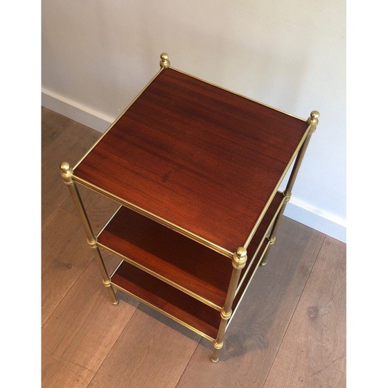 Image 1 of Divano vintage in mogano e ottone per Maison Jansen, Francia anni '40