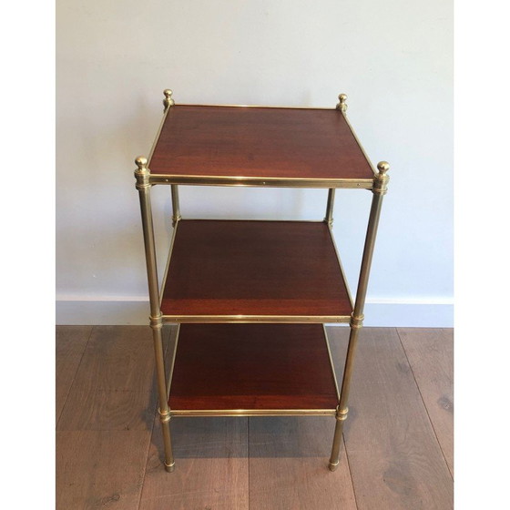 Image 1 of Divano vintage in mogano e ottone per Maison Jansen, Francia anni '40