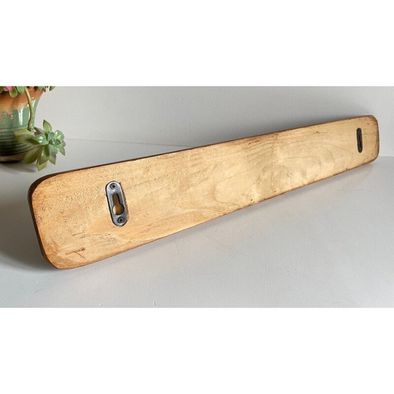 Image 1 of Vintage coat rack in waxed wood filled with poetry, 1990