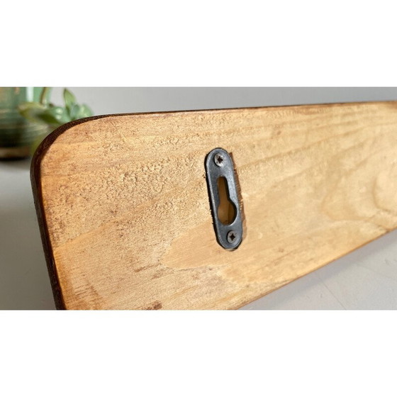 Image 1 of Vintage coat rack in waxed wood filled with poetry, 1990