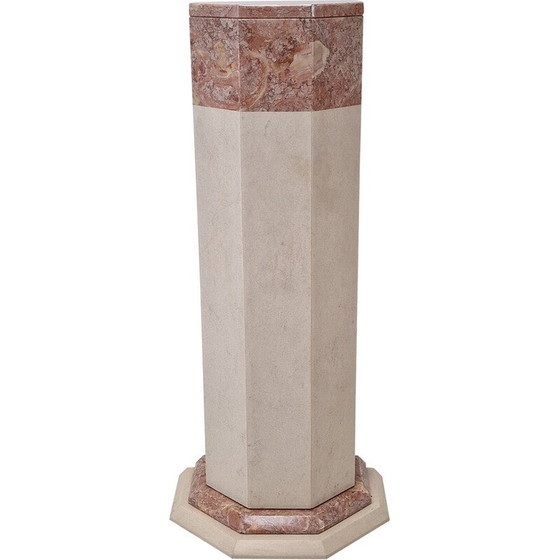 Image 1 of Vintage marble pedestal, Italy 1980