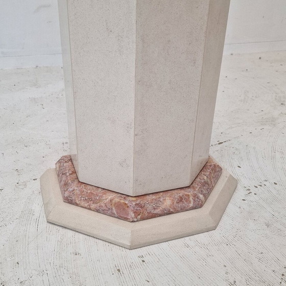 Image 1 of Vintage marble pedestal, Italy 1980