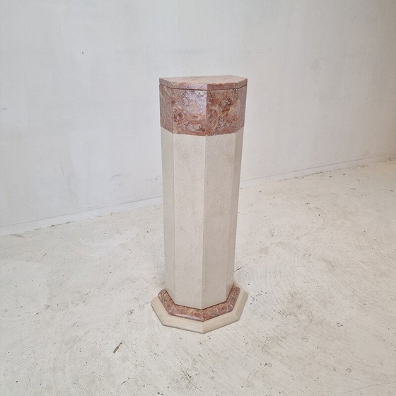Image 1 of Vintage marble pedestal, Italy 1980