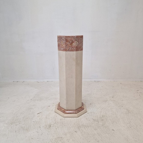 Image 1 of Vintage marble pedestal, Italy 1980