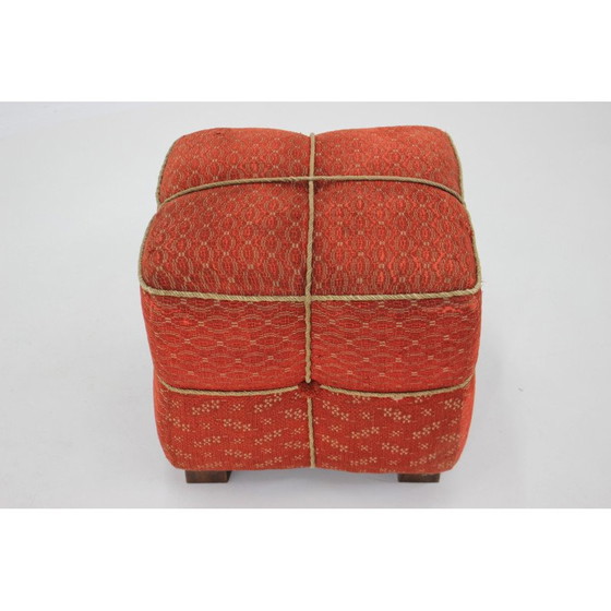 Image 1 of Sgabello cubo Art Déco vintage, Cecoslovacchia, anni '40