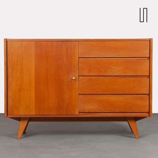 Vintage chest of drawers model U-458 in oak by Jiri Jiroutek for Interier Praha, Czechoslovakia 1960
