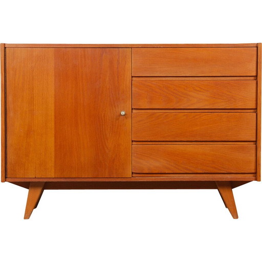 Vintage chest of drawers model U-458 in oak by Jiri Jiroutek for Interier Praha, Czechoslovakia 1960