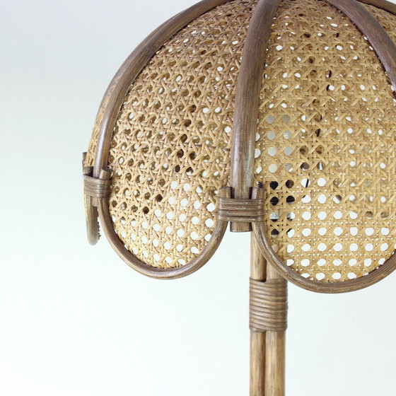Image 1 of Vintage freestanding bamboo floor lamp, Czechoslovakia 1990