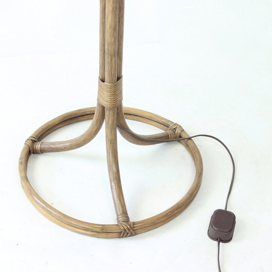 Image 1 of Vintage freestanding bamboo floor lamp, Czechoslovakia 1990