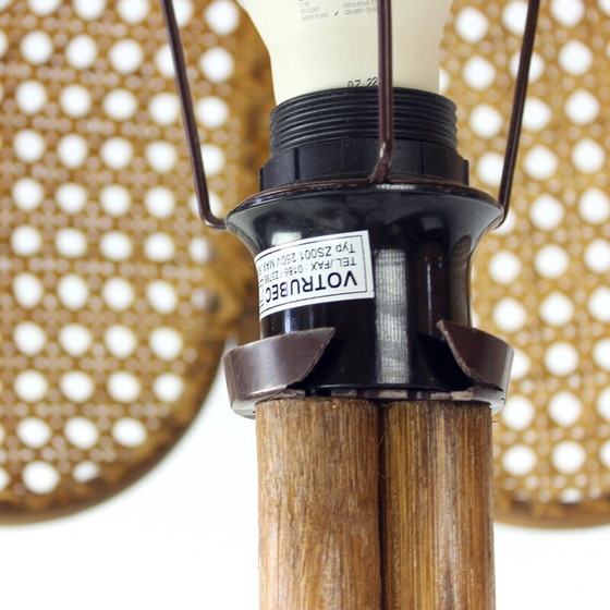 Image 1 of Vintage freestanding bamboo floor lamp, Czechoslovakia 1990