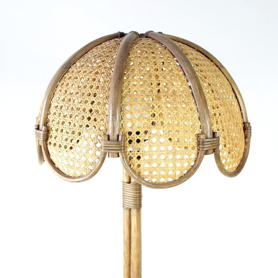 Image 1 of Vintage freestanding bamboo floor lamp, Czechoslovakia 1990