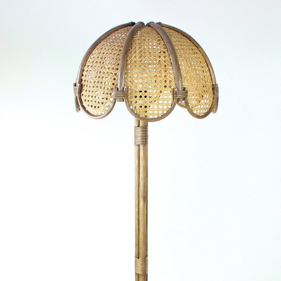 Image 1 of Vintage freestanding bamboo floor lamp, Czechoslovakia 1990