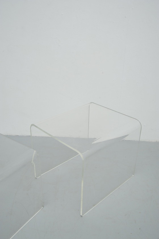 Image 1 of Set of 2 acrylic glass tables Space Age 1960s