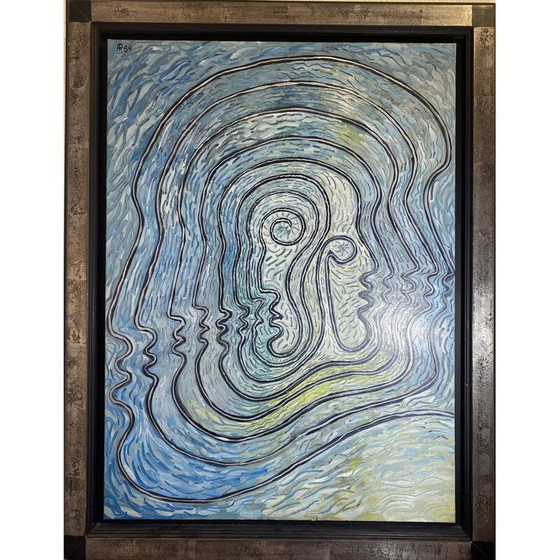 Image 1 of Vintage painting Labyrinth by Alain Rothstein, 1984