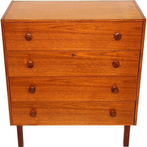 Cassettiera vintage in teak, Svezia 1960