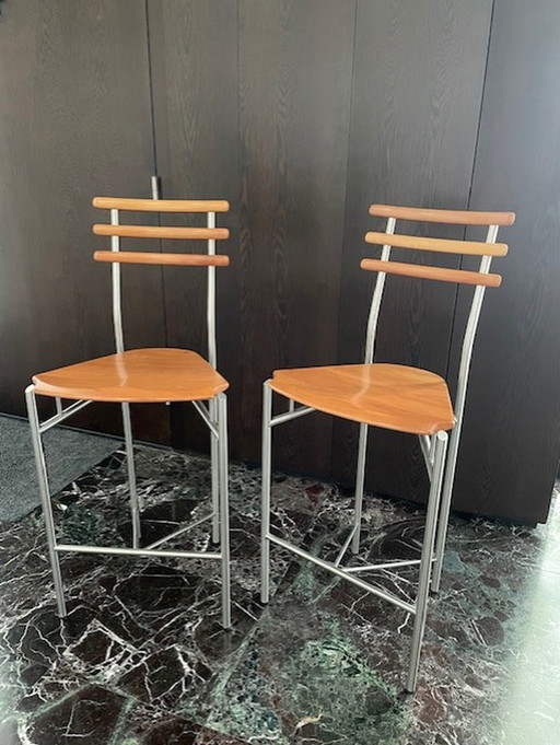 2x Zumsteg Cristian Erker bar stools