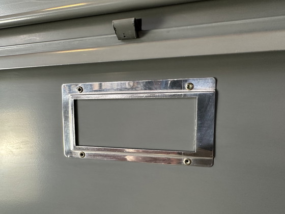 Image 1 of Vintage industrial shoe cabinet / flap cabinet