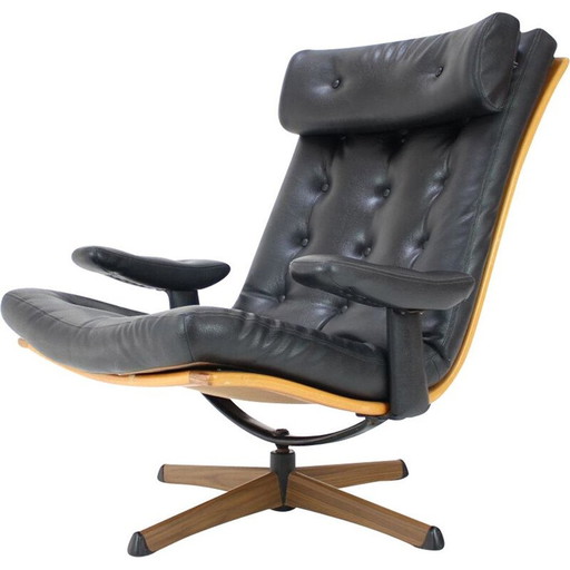 Mid-century swivel chair by Gote Mobler, Sweden 1960s