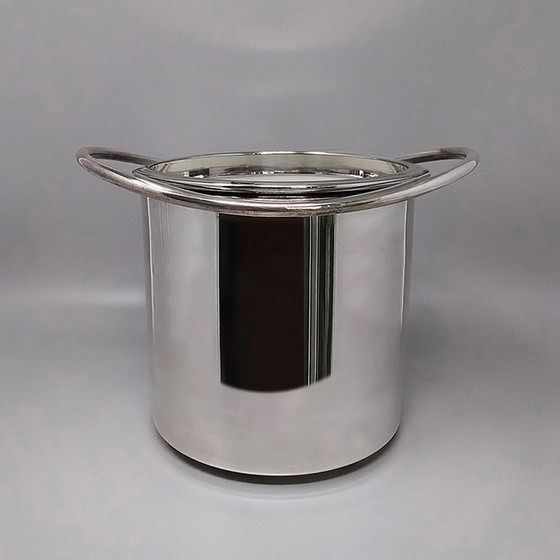 Image 1 of 1960s Astonishing Silver Plated Ice Bucket by Sheratonn. Made in Italy.