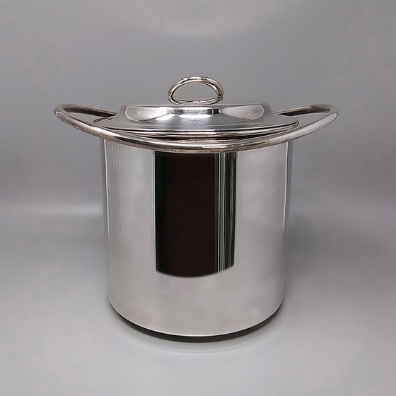 Image 1 of 1960s Astonishing Silver Plated Ice Bucket by Sheratonn. Made in Italy.