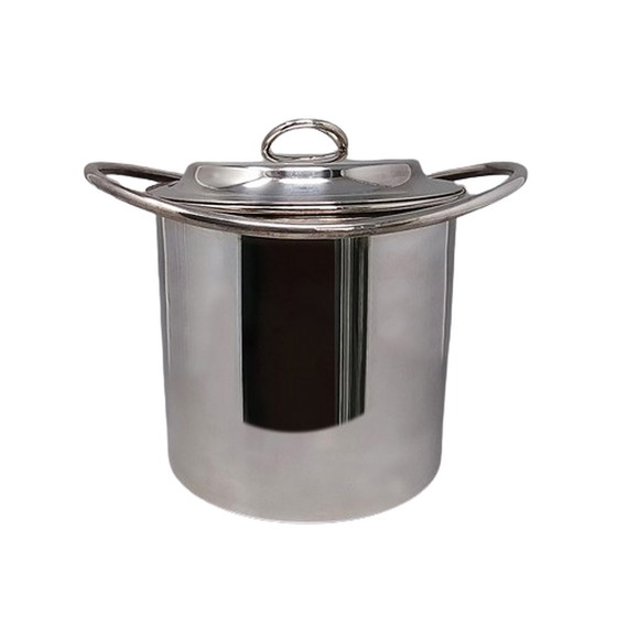 Image 1 of 1960s Astonishing Silver Plated Ice Bucket by Sheratonn. Made in Italy.