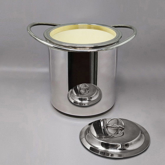 Image 1 of 1960s Astonishing Silver Plated Ice Bucket by Sheratonn. Made in Italy.