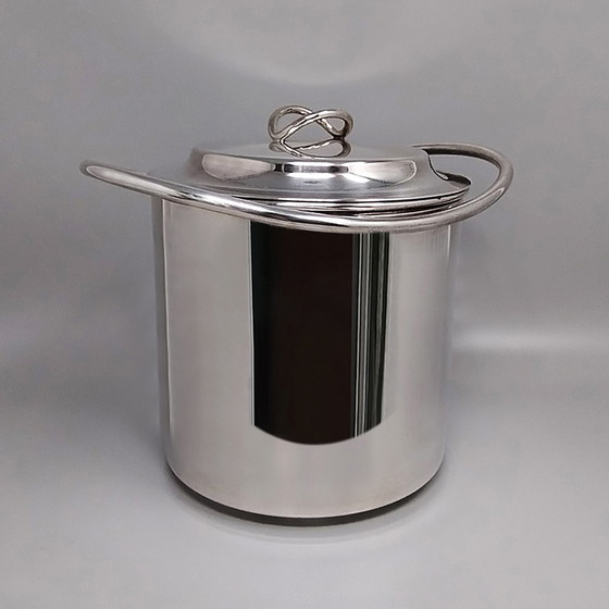 Image 1 of 1960s Astonishing Silver Plated Ice Bucket by Sheratonn. Made in Italy.