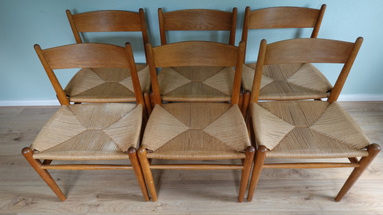 Image 1 of 6X Ch36 Dining Chair Carl Hansen & Sons Designed By Hans J. Wegner