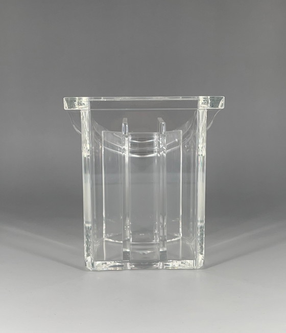 Image 1 of Guzzini transparent Lucite acrylic pen holder by Bruno Gecchelin