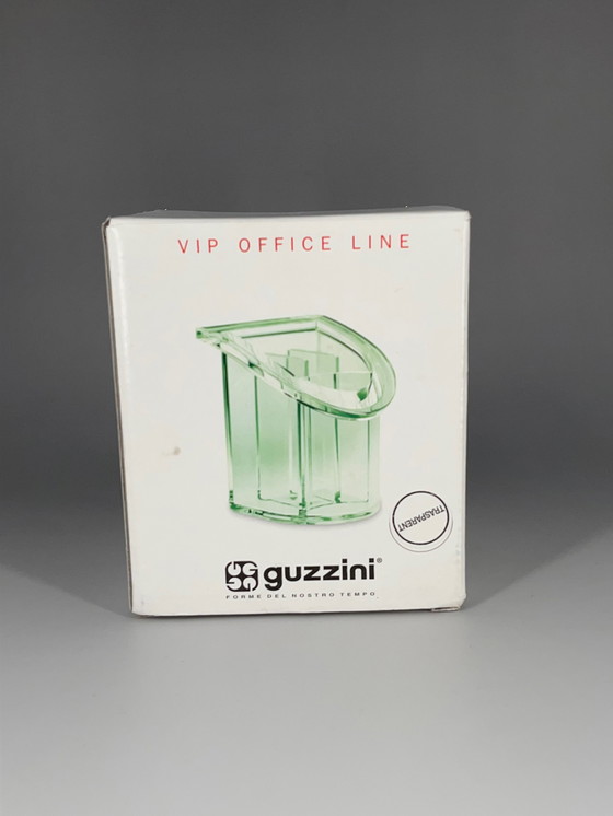 Image 1 of Guzzini transparent Lucite acrylic pen holder by Bruno Gecchelin