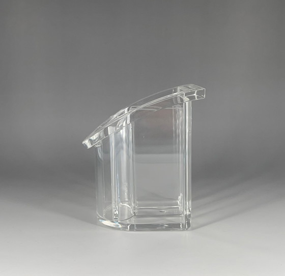 Image 1 of Guzzini transparent Lucite acrylic pen holder by Bruno Gecchelin