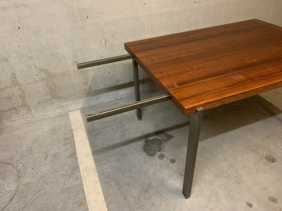 Image 1 of Dining Table "Pali" With Extension By Louis Van Teeffelen For Wébé 1960.