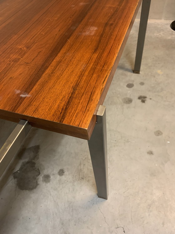 Image 1 of Dining Table "Pali" With Extension By Louis Van Teeffelen For Wébé 1960.