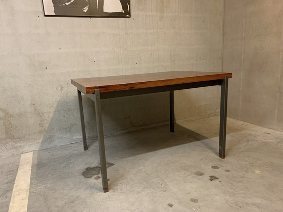 Image 1 of Dining Table "Pali" With Extension By Louis Van Teeffelen For Wébé 1960.