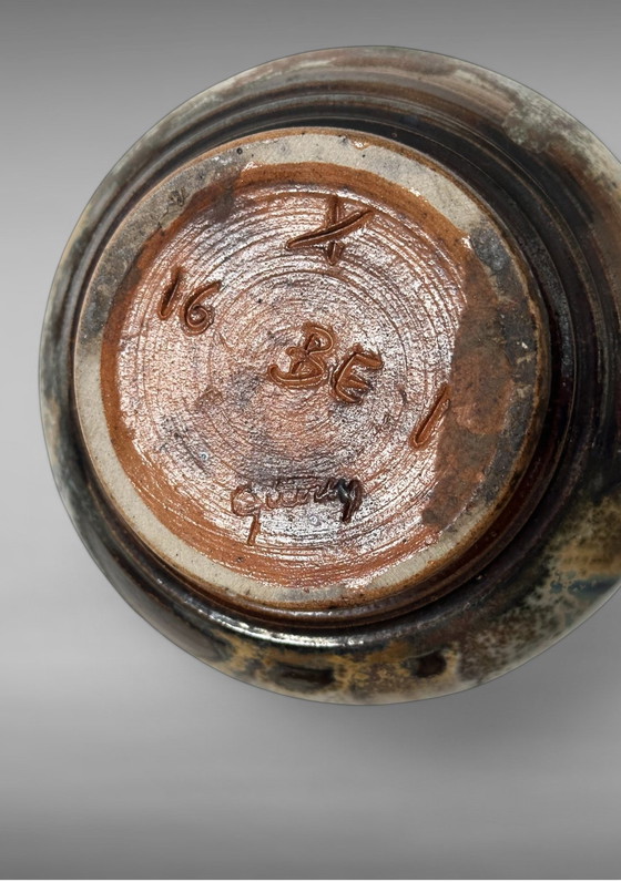 Image 1 of Vaso in smalto gocciolante di design vintage Roger Guerin, anni '30