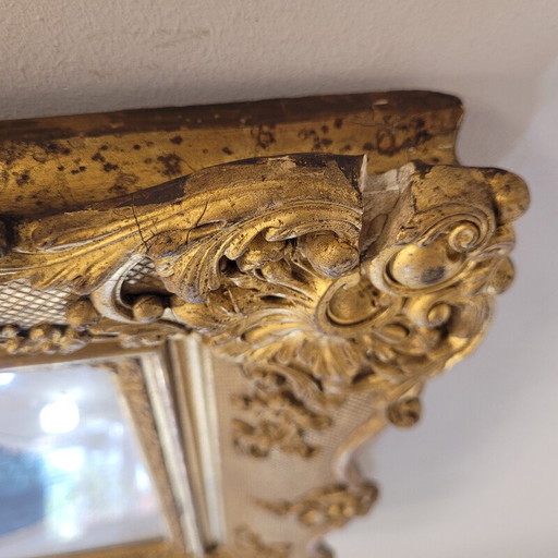 Noble vintage portrait with carved frame, France