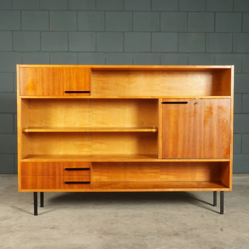 Vintage Highboard Display Case - Walnut - 1960s