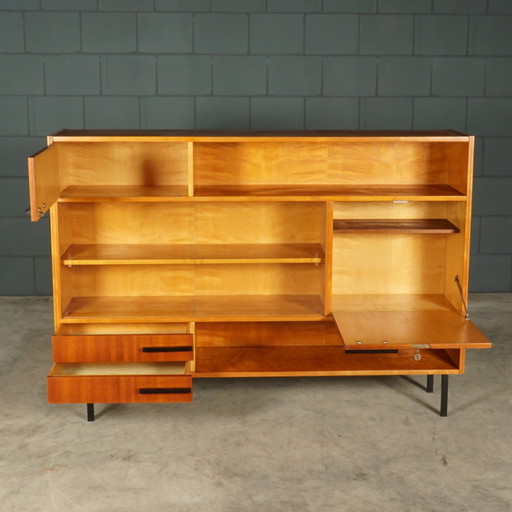 Vintage Highboard Display Case - Walnut - 1960s