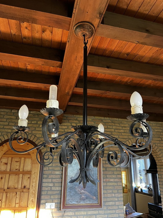 Image 1 of Chandelier Wrought Iron