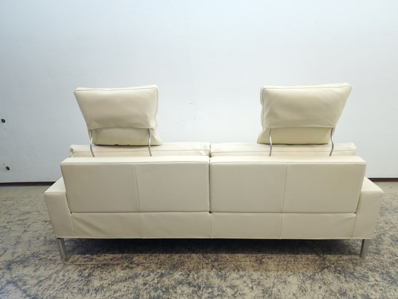 Image 1 of Fsm Clarus Canapé avec pouf, canapé fonctionnel en cuir Ottomane Couch