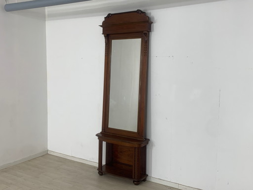 Wilhelminian style mirror hall cupboard wardrobe mirror around 1900